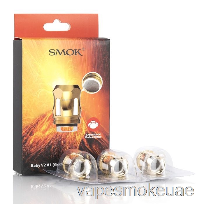 Vape Uae Smok Tfv8 Baby V2 لفائف بديلة 0.17ohm Baby V2 A1 لفائف فردية (ذهبي)
